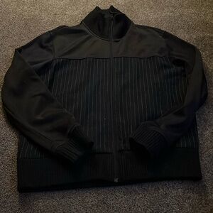 Puma Mens Black Full Zip Long Sleeve Athletic Mock Neck Sweater Jacket